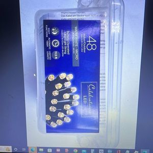 Christmas String Lights LED 48 Battery Timer 11.5 Ft Warm White Indoor Outdoor